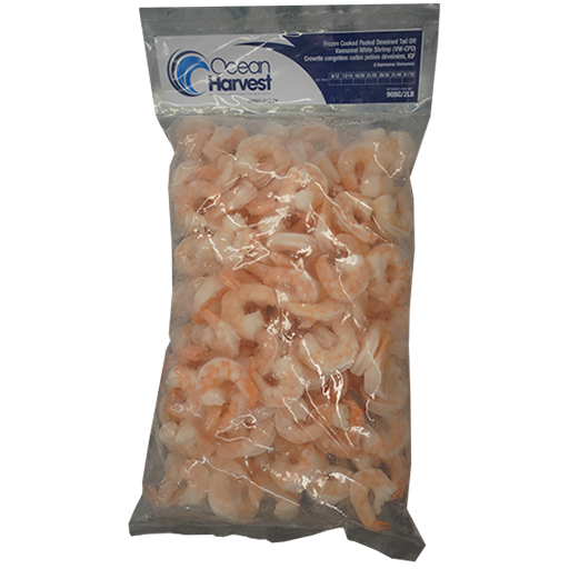 Ocean harvest frozen cooked white shrimp